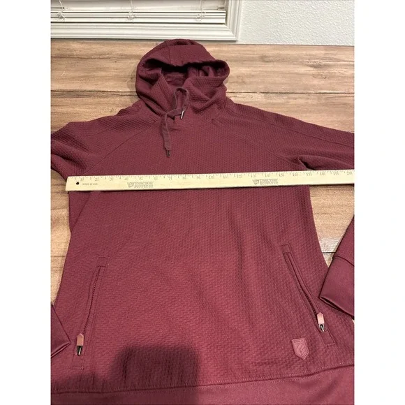 Rank 45 Hoodie Womens Xs BurgundyPockets Hooded Pullover Sweatshirt - Picture 5 of 9